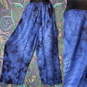 Lightweight tie dye pants - Dark blue✨ large/XL
